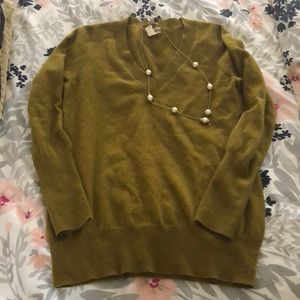 J. Crew 100% Cashmere V-Neck Sweater